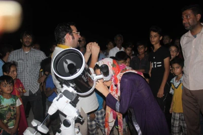 Watching meteor shower on the sky of Qeshm Island 